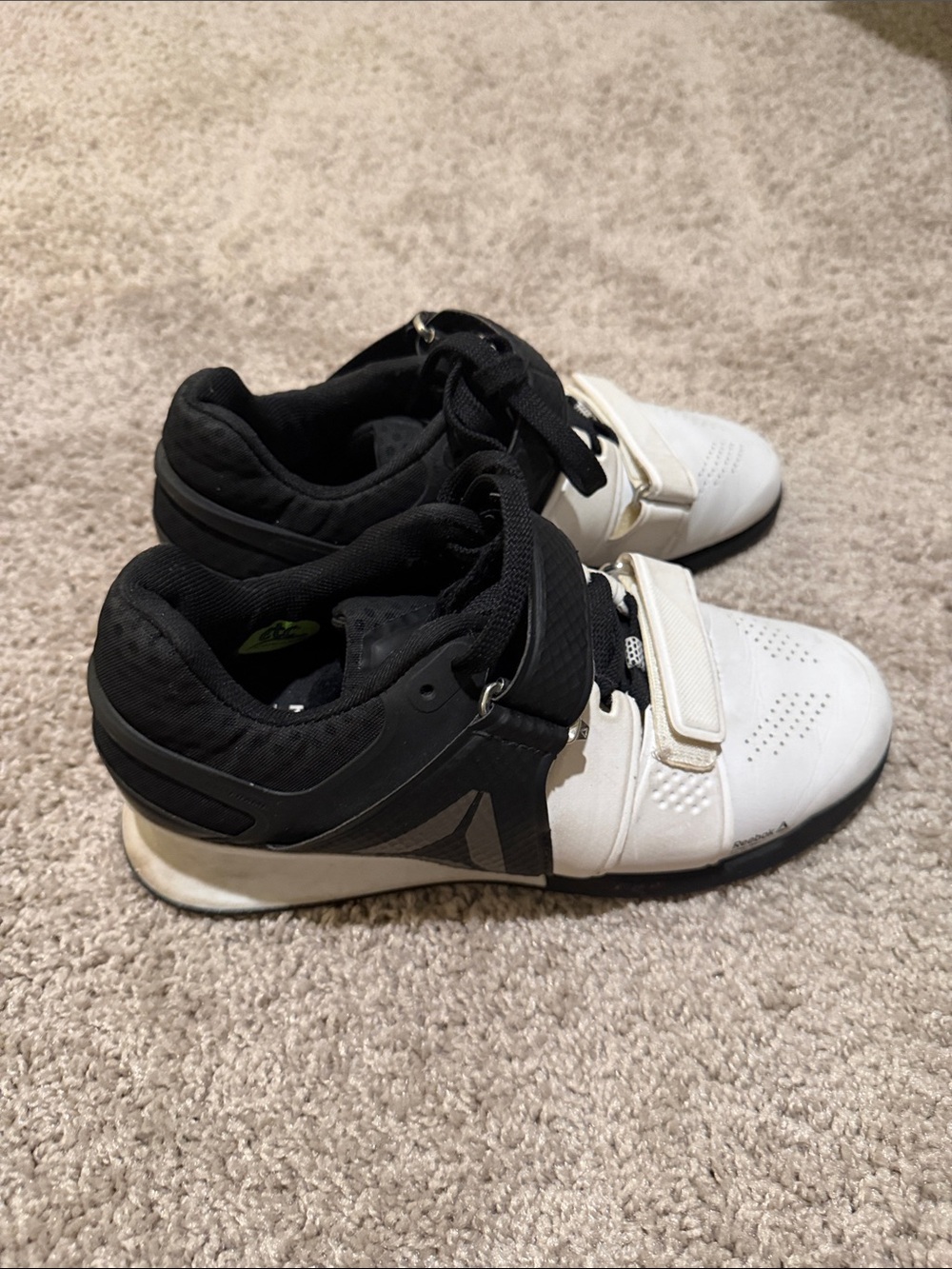 Reebok Women's Legacy Lifter Black and White Training Shoes with Secure Strap